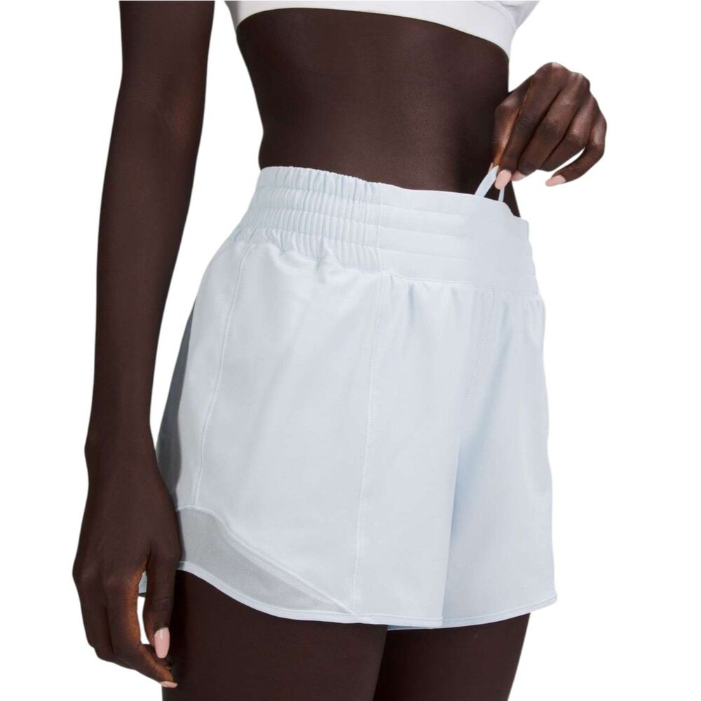 Lululemon Hotty Hot High-Rise Lined Short 4" Powder Blue